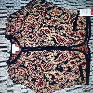 Vintage Norton McNaughton Paisley Fall Cardigan Sweater Size L New Pre-owned